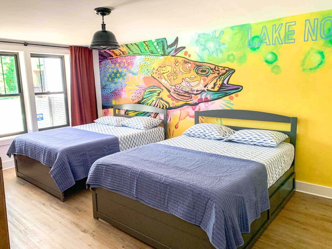 Fourth bedroom with two queen beds and pull-out trundles at The Liquid Bullpen